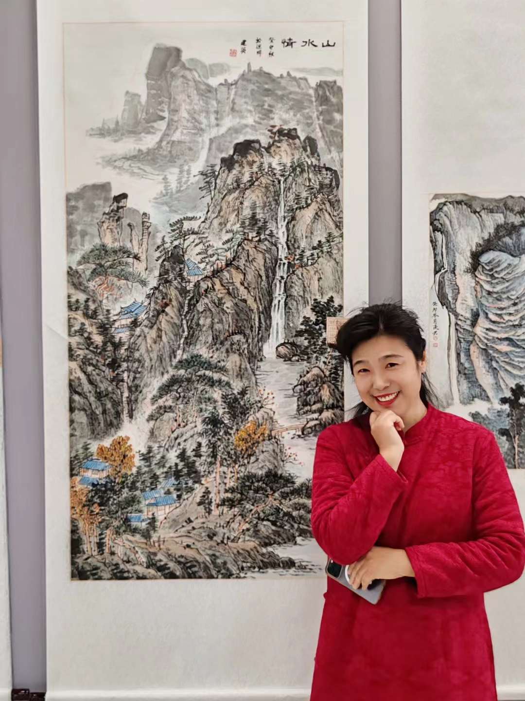 在安阳文体中心新美术馆第四届群众美术书法优秀作品展首次开展-4-李建英