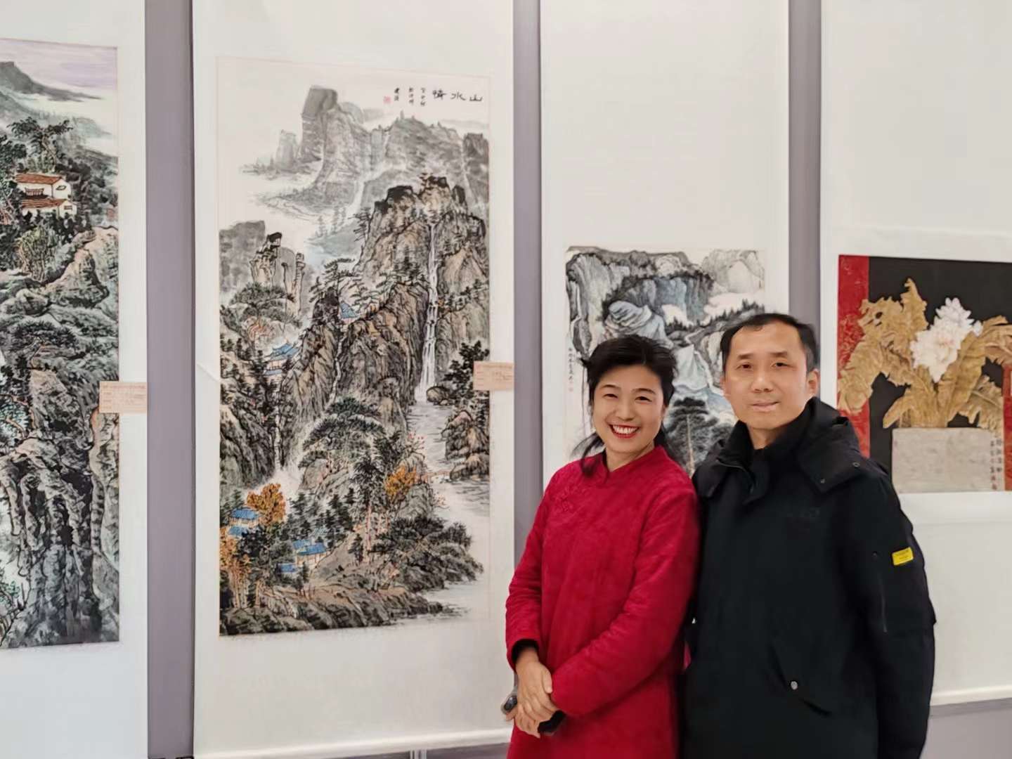 在安阳文体中心新美术馆第四届群众美术书法优秀作品展首次开展-1-李建英